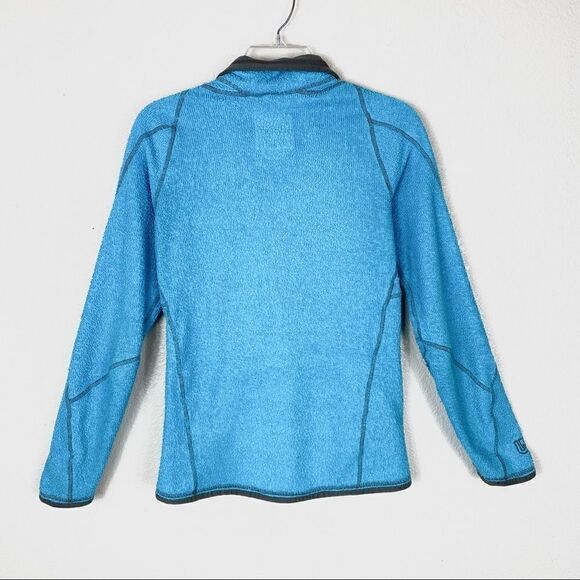 AK Burton Blue Terry Cloth Zip Up Jacket